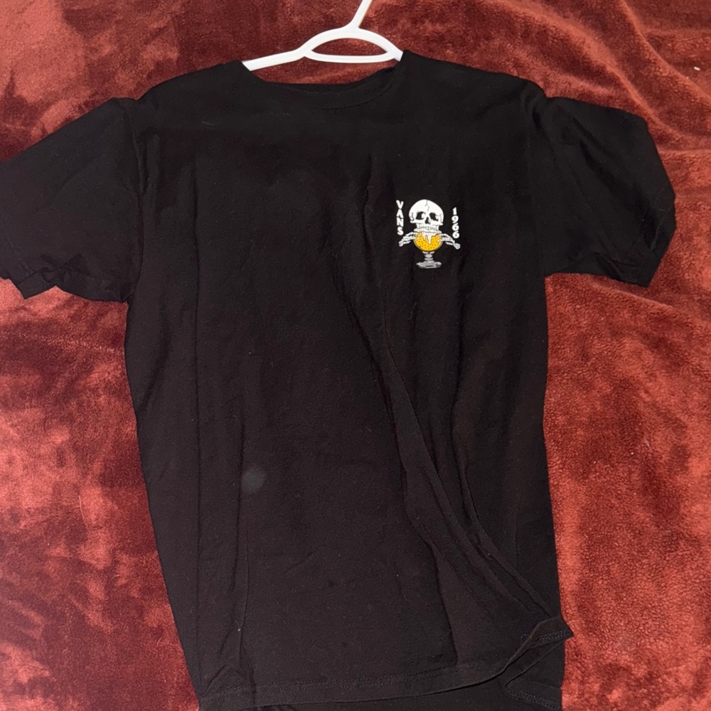 Vans Black Tee with Skull Graphic
